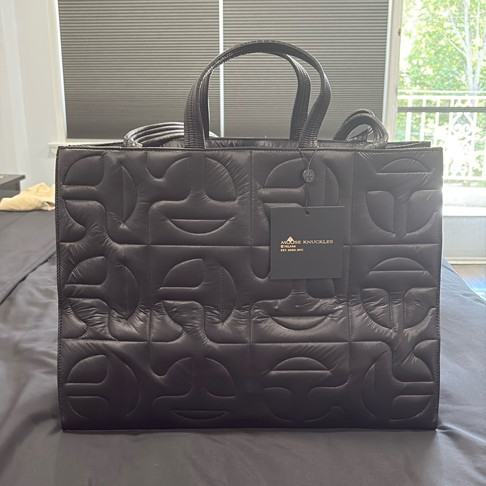 Moose Knuckles Telfar Nylon Bag Large Shopper - Black brand new with dust bag